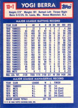 Yogi Berra  baseball card collectible - Main Image 2