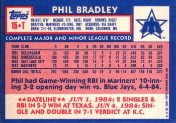 Phil Bradley  baseball card collectible - Main Image 2