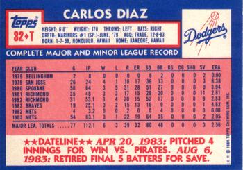 Carlos Diaz  baseball card collectible - Main Image 2