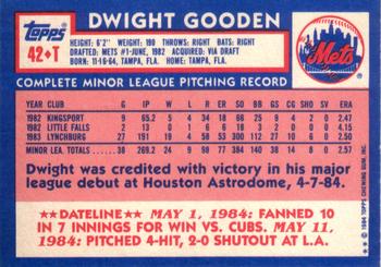 Dwight Gooden  baseball card collectible - Main Image 2