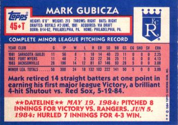 Mark Gubicza  baseball card collectible - Main Image 2