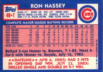 Ron Hassey  baseball card collectible - Main Image 2