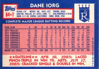 Dane Iorg  baseball card collectible - Main Image 2