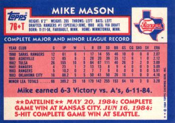 Mike Mason  baseball card collectible - Main Image 2