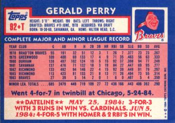 Gerald Perry  baseball card collectible - Main Image 2