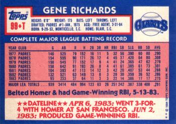 Gene Richards  baseball card collectible - Main Image 2