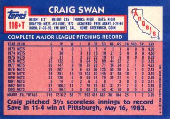 Craig Swan  baseball card collectible - Main Image 2