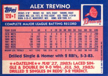 Alex Trevino  baseball card collectible - Main Image 2