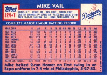 Mike Vail  baseball card collectible - Main Image 2