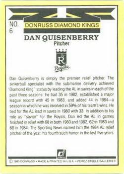 Dan Quisenberry  baseball card collectible - Main Image 2