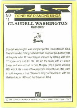 Claudell Washington  baseball card collectible - Main Image 2