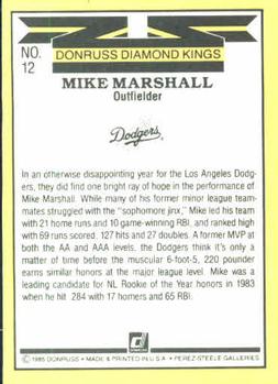 Mike Marshall  baseball card collectible - Main Image 2