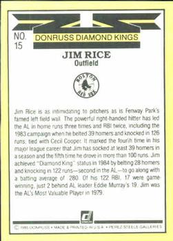 Jim Rice  baseball card collectible - Main Image 2