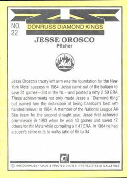 Jesse Orosco  baseball card collectible - Main Image 2