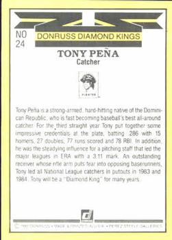 Tony Pena  baseball card collectible - Main Image 2