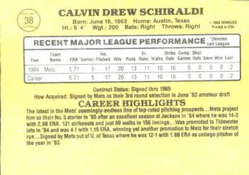 Calvin Schiraldi  baseball card collectible - Main Image 2