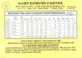 Gary Carter  baseball card collectible - Main Image 2