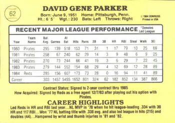 Dave Parker  baseball card collectible - Main Image 2