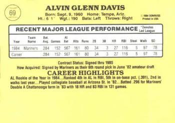 Alvin Davis  baseball card collectible - Main Image 2