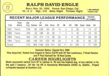 Dave Engle  baseball card collectible - Main Image 2