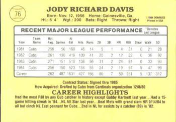 Jody Davis  baseball card collectible - Main Image 2