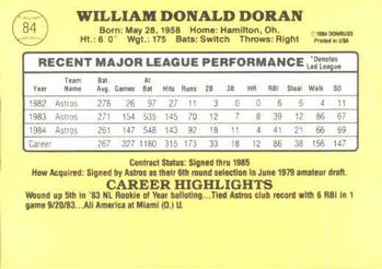 Bill Doran  baseball card collectible - Main Image 2