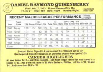 Dan Quisenberry  baseball card collectible - Main Image 2