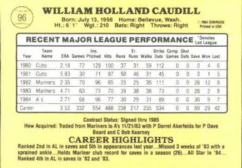 Bill Caudill  baseball card collectible - Main Image 2