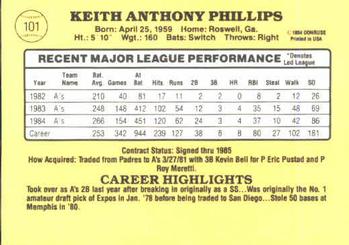 Tony Phillips  baseball card collectible - Main Image 2