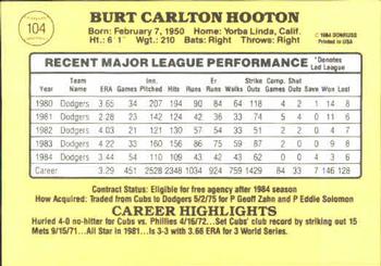 Burt Hooton  baseball card collectible - Main Image 2