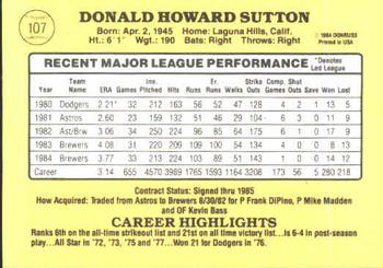 Don Sutton  baseball card collectible - Main Image 2