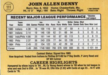 John Denny  baseball card collectible - Main Image 2