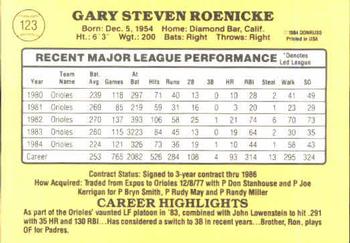 Gary Roenicke  baseball card collectible - Main Image 2