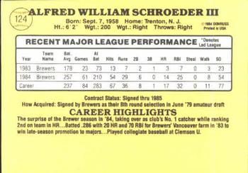 Bill Schroeder  baseball card collectible - Main Image 2