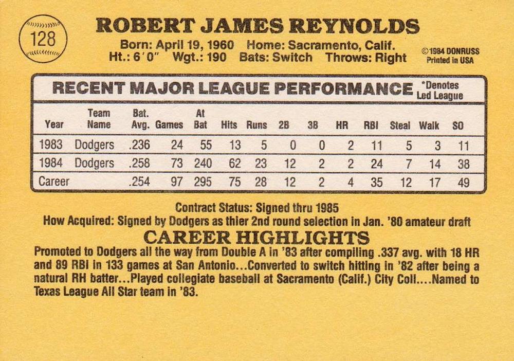 R.J. Reynolds  baseball card collectible - Main Image 2