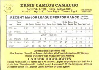 Ernie Camacho  baseball card collectible - Main Image 2