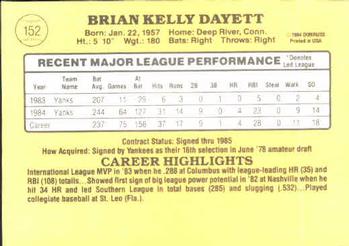 Brian Dayett  baseball card collectible - Main Image 2