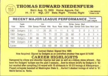 Tom Niedenfuer  baseball card collectible - Main Image 2