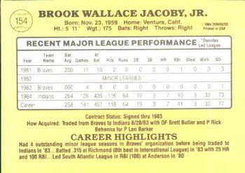 Brook Jacoby  baseball card collectible - Main Image 2