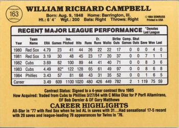 Bill Campbell  baseball card collectible - Main Image 2