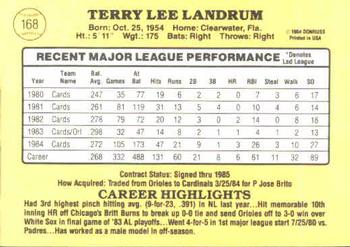 Tito Landrum  baseball card collectible - Main Image 2