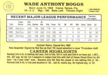 Wade Boggs  baseball card collectible - Main Image 2