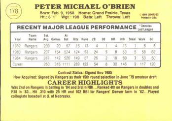 Pete O’Brien  baseball card collectible - Main Image 2