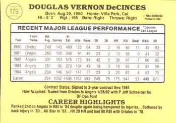 Doug DeCinces  baseball card collectible - Main Image 2