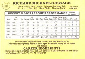 Goose Gossage  baseball card collectible - Main Image 2