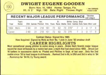 Dwight Gooden  baseball card collectible - Main Image 2