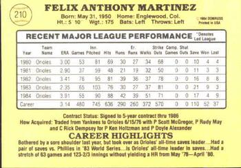 Tippy Martinez  baseball card collectible - Main Image 2