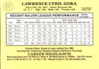 Larry Gura  baseball card collectible - Main Image 2