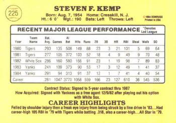 Steve Kemp  baseball card collectible - Main Image 2