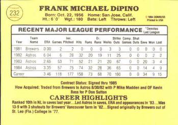 Frank DiPino  baseball card collectible - Main Image 2